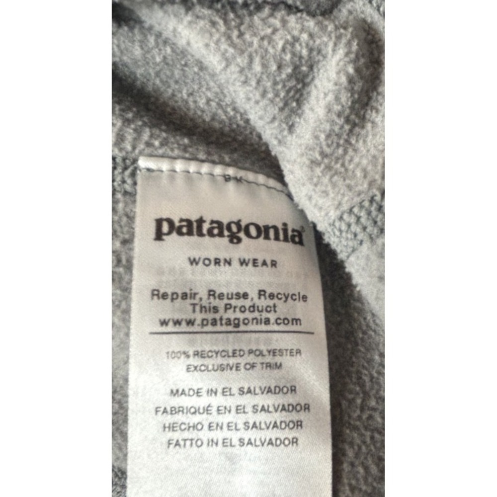 Patagonia Pullover Women Large Gray Micro D Fleece‎ 1/2 Zip Mock Hiking Camping - Picture 5 of 5